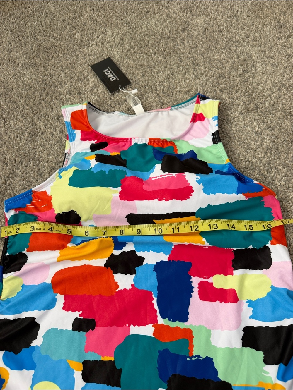 NWT Med. DACI Tankini Top with Tummy Control, runs big, $15 - Picture 6 of 7